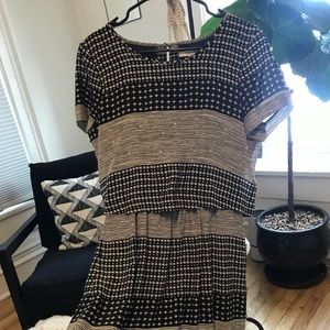 Black and white patterned Madewell dress